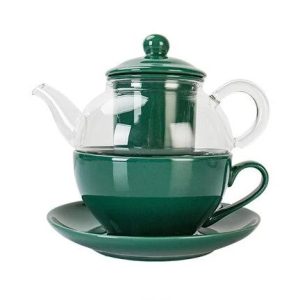 Groene solitaire theepot